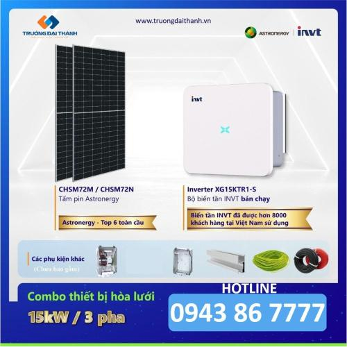 Combo Thiết Bị Hoà Lưới Tấm Pin CHSM72M & Inverter XG15KTR1-S