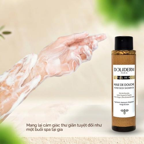 Dầu Tắm Dưỡng Ẩm Sữa Ong Chúa Doliderm Rituel De Miel - Pháp - 100ml