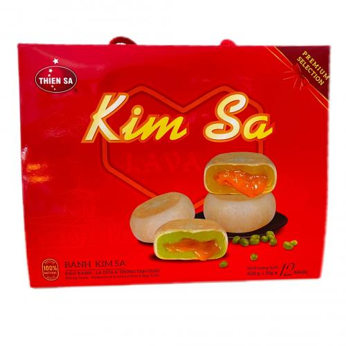 Bánh Pía Kim Sa - Đậu Xanh, Lá Dứa, Trứng Tan Chảy (12 bánh)